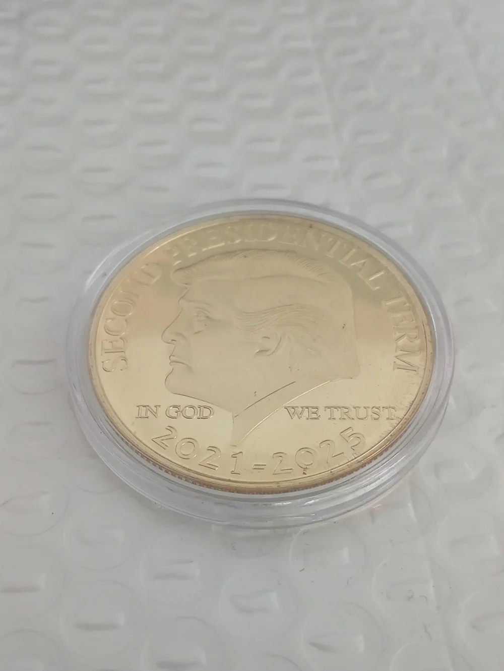 Gold-Tone Commemorative Coin in Protective Case